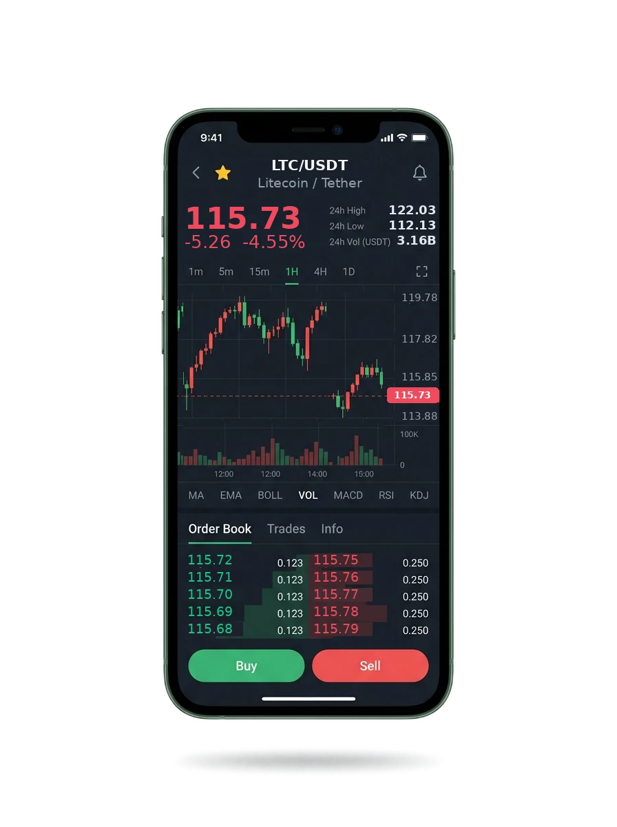 The same protected portfolio view on a phone screen